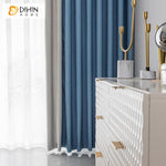 DIHIN HOME Modern Healthy Light Grey and Blue Color Printed,Blackout Curtains Grommet Window Curtain for Living Room ,52x63-inch,1 Panel