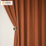 DIHIN HOME Modern Hermes Orange,Blackout Curtains Grommet Window Curtain for Living Room ,52x63-inch,1 Panel