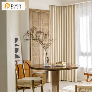 DIHINHOME Home Textile Modern Curtain DIHIN HOME Modern High Precision Jacquard,Blackout Grommet Window Curtain for Living Room ,52x63-inch,1 Panel