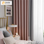 DIHINHOME Home Textile Modern Curtain DIHIN HOME Modern High Precision Pink and Grey Color,Blackout Grommet Window Curtain for Living Room ,52x63-inch,1 Panel