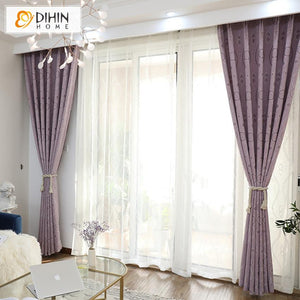 DIHIN HOME Modern High Quality Circle and Geometry Window Shade ,Cotton / Linen,Blackout Grommet Window Curtain for Living Room ,52x63-inch,1 Panel