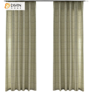 DIHINHOME Home Textile Modern Curtain DIHIN HOME Modern High Quality Striped,Blackout Grommet Window Curtain for Living Room,1 Panel