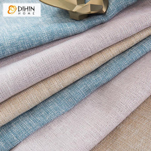 DIHIN HOME Modern High Quality Striped Curtains ,Cotton Linen ,Blackout Grommet Window Curtain for Living Room ,52x63-inch,1 Panel