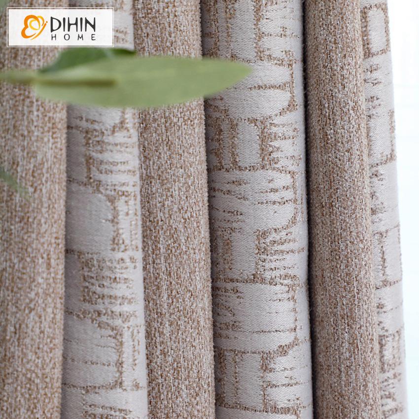 DIHIN HOME Modern Light Coffee Thichness Luxury Curtain,Blackout Grommet Window Curtain for Living Room ,52x63-inch,1 Panel