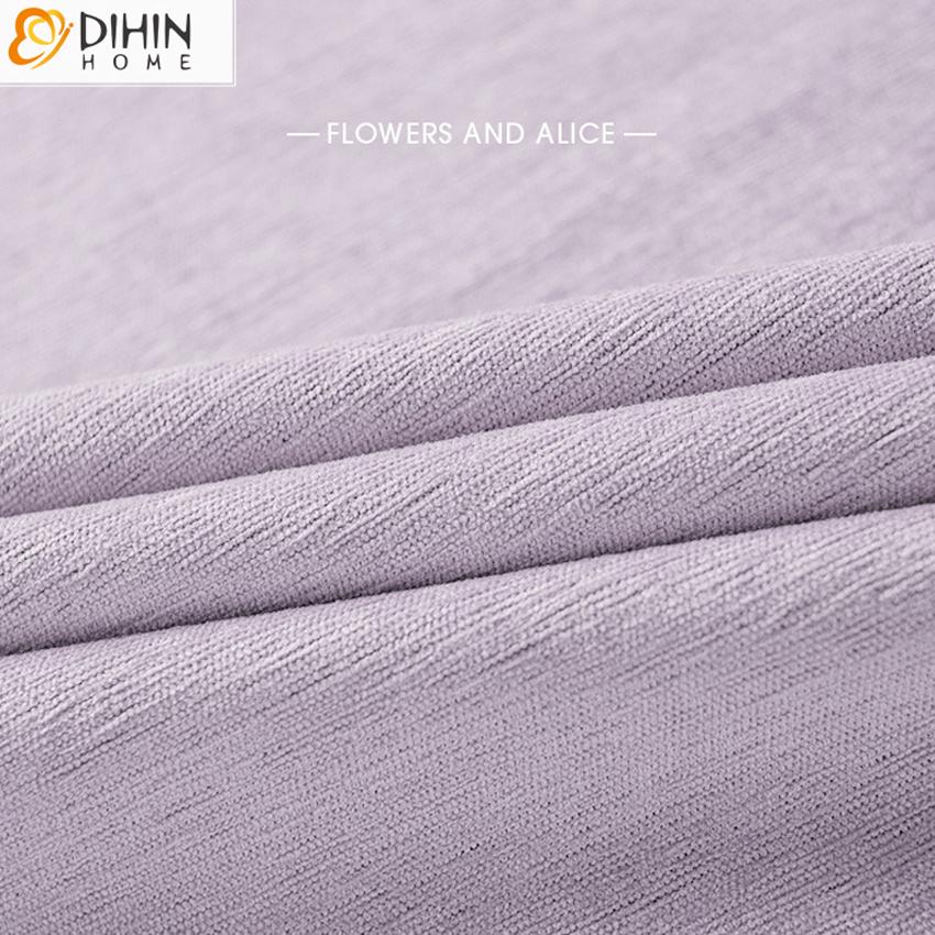 DIHIN HOME Modern Light Violet Color Thick Fabric,Blackout Grommet Window Curtain for Living Room ,52x63-inch,1 Panel