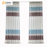 DIHINHOME Home Textile Modern Curtain DIHIN HOME Modern Linen Fabric Striped Curtains,Grommet Window Curtain for Living Room ,52x63-inch,1 Panel