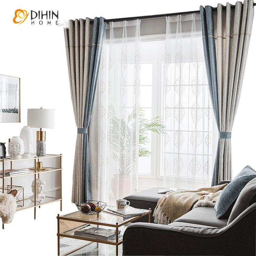 DIHIN HOME Modern Luxury Curtains,Blackout Grommet Window Curtain for Living Room ,52x63-inch,1 Panel