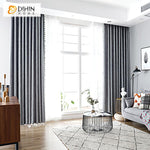 DIHINHOME Home Textile Modern Curtain DIHIN HOME Modern Luxury Thick Fabric GreyCurtains With Bead,Blackout Grommet Window Curtain for Living Room ,52x63-inch,1 Panel