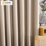 DIHINHOME Home Textile Modern Curtain DIHIN HOME Modern Nordic Cotton Linen,Blackout Curtains Grommet Window Curtain for Living Room,52x63-inch,1 Panel