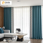 DIHIN HOME Modern Nordic Houndstooth Pattern,Blackout Grommet Window Curtain for Living Room ,52x63-inch,1 Panel