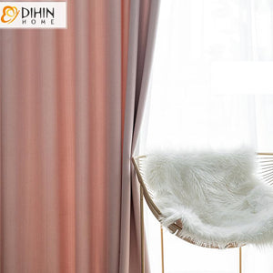 DIHIN HOME Modern Pink Color High Quality Curtains,Blackout Grommet Window Curtain for Living Room ,52x63-inch,1 Panel