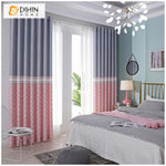 DIHIN HOME Modern Pink Geometry High Quality Printing Curtain,Blackout Curtains Grommet Window Curtain for Living Room ,52x84-inch,1 Panel