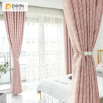 DIHINHOME Home Textile Modern Curtain DIHIN HOME Modern Pink Wave Curtains，Blackout Grommet Window Curtain for Living Room ,52x63-inch,1 Panel