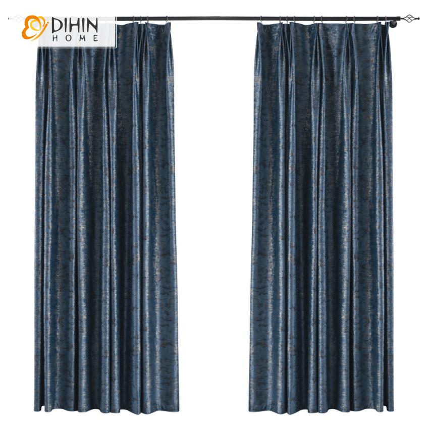 DIHIN HOME Modern Retro Abstraction Jacquard,Blackout Curtains Grommet Window Curtain for Living Room ,52x63-inch,1 Panel