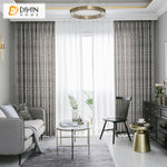 DIHINHOME Home Textile Modern Curtain DIHIN HOME Modern Silver-gray High-precision Geometric Curtains,Blackout Grommet Window Curtain for Living Room ,52x63-inch,1 Panel