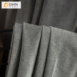DIHINHOME Home Textile Modern Curtain DIHIN HOME Modern Simple,Blackout Curtains Grommet Window Curtain for Living Room ,52x63-inch,1 Panel