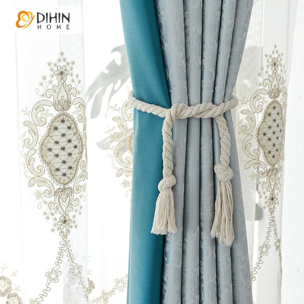 DIHIN HOME Dark Color Velvet Luxurious Valance ,Blackout Curtains Grommet  Window Curtain for Living Room ,52x84-inch,1 Panel