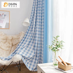 DIHIN HOME Modern Stripe Spliced Curtains,Blackout Grommet Window Curtain for Living Room ,52x63-inch,1 Panel