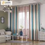 DIHINHOME Home Textile Modern Curtain DIHIN HOME Modern Striped Blackout Grommet Window Curtain for Living Room ,52x63-inch,1 Panel