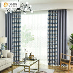 DIHIN HOME Modern Striped Curtains Printed Window Drapes,Blackout Grommet Window Curtain for Living Room ,52x63-inch,1 Panel