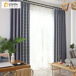 DIHINHOME Home Textile Modern Curtain DIHIN HOME Modern Striped Spliced Curtains，Blackout Grommet Window Curtain for Living Room ,52x63-inch,1 Panel