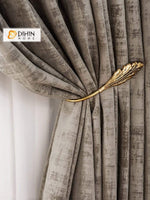 DIHINHOME Home Textile Modern Curtain DIHIN HOME Modern Thick Fabric Luxury Curtain,Blackout Curtains Grommet Window Curtain for Living Room ,52x90-inch,1 Panel