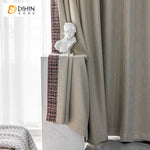 DIHINHOME Home Textile Modern Curtain DIHIN HOME Modern Thick Fabric With Lace,Blackout Grommet Window Curtain for Living Room ,52x63-inch,1 Panel