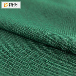 DIHIN HOME Modern Thick Green Curtains ,Blackout Grommet Window Curtain for Living Room ,52x63-inch,1 Panel