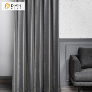 DIHIN HOME Modern Houndstooth Printed,Grommet Window Curtain for Living  Room,52x63-inch,1 Panel