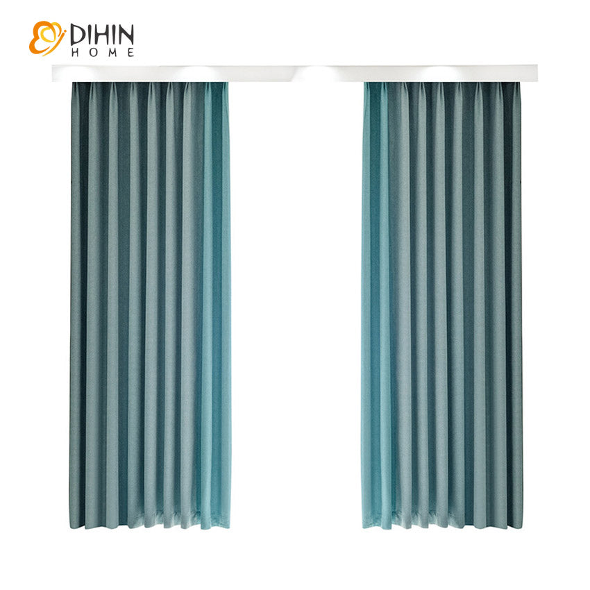 DIHINHOME Home Textile Modern Curtain DIHIN HOME Modern Thickening Solid Curtains,Grommet Window Curtain for Living Room ,52x63-inch,1 Panel