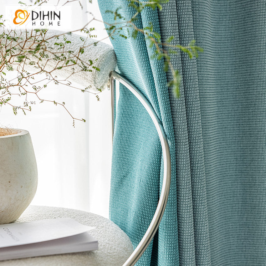 DIHIN HOME Modern Thickening Solid Curtains,Grommet Window Curtain for Living Room ,52x63-inch,1 Panel