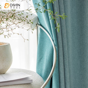 DIHIN HOME Modern Thickening Solid Curtains,Grommet Window Curtain for Living Room ,52x63-inch,1 Panel