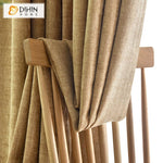 DIHIN HOME Modern Thickness Cotton Linen Window Curtains ,Blackout Grommet Window Curtain for Living Room ,52x63-inch,1 Panel