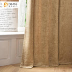 DIHIN HOME Modern Thickness Cotton Linen Window Curtains ,Blackout Grommet Window Curtain for Living Room ,52x63-inch,1 Panel