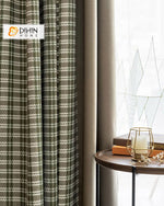 DIHINHOME Home Textile Modern Curtain DIHIN HOME Modern Thickness Jacquard,Blackout Grommet Window Curtain for Living Room ,52x63-inch,1 Panel