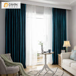 DIHINHOME Home Textile Modern Curtain DIHIN HOME Modern Velvet Curtains,Blackout Grommet Window Curtain for Living Room ,52x63-inch,1 Panel