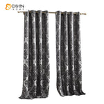 DIHINHOME Home Textile Modern Curtain DIHIN HOME Modern Vintage Jacquard,Blackout Grommet Window Curtain for Living Room ,52x63-inch,1 Panel