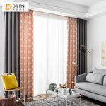 DIHIN HOME Nordic Fashion Geometry Printed,Blackout Grommet Window Curtain for Living Room ,52x63-inch,1 Panel