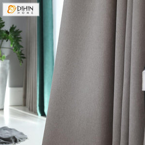 DIHIN HOME Nordic Fashion Window Curtain Spliced Curtains，Blackout Grommet Window Curtain for Living Room ,52x63-inch,1 Panel