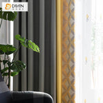 DIHIN HOME Nordic Geometric Window Curtain Spliced Curtains，Blackout Grommet Window Curtain for Living Room ,52x63-inch,1 Panel