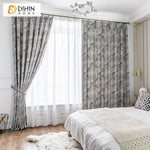DIHIN HOME Nordic Marbling Printed Curtain,Blackout Curtains Grommet Window Curtain for Living Room ,52x84-inch,1 Panel