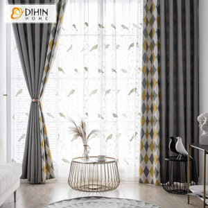 Modern Curtain Blackout Grommet Window Curtain for Living Room