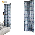 DIHINHOME Home Textile Modern Curtain DIHIN HOME Nortic Striped Printed Curtains,Blackout Grommet Window Curtain for Living Room ,52x63-inch,1 Panel