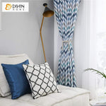 DIHINHOME Home Textile Modern Curtain DIHIN HOME Nortic Striped Printed Curtains,Blackout Grommet Window Curtain for Living Room ,52x63-inch,1 Panel