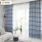 DIHINHOME Home Textile Modern Curtain DIHIN HOME Nortic Striped Printed Curtains,Blackout Grommet Window Curtain for Living Room ,52x63-inch,1 Panel