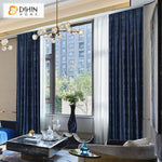 DIHIN HOME Postmodern Style Neat Printed ,Blackout Grommet Window Curtain for Living Room ,52x63-inch,1 Panel