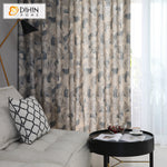 DIHINHOME Home Textile Modern Curtain DIHIN HOME Retro Abstract Pattern Printed,Blackout Grommet Window Curtain for Living Room,1 Panel