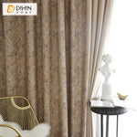 DIHINHOME Home Textile Modern Curtain DIHIN HOME Retro Thickening Fabrics,Blackout Grommet Window Curtain for Living Room ,52x63-inch,1 Panel