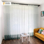 DIHINHOME Home Textile Modern Curtain DIHIN HOME Scale Pattern Printed，Blackout Grommet Window Curtain for Living Room ,52x63-inch,1 Panel