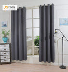 DIHINHOME Home Textile Modern Curtain DIHIN HOME Simple Black Printed，Blackout Grommet Window Curtain for Living Room ,52x63-inch,1 Panel